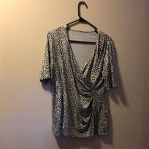 Knit leopard stretchy top